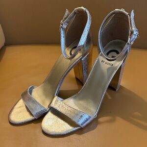 Guess Metallic Gold Heeled Sandals